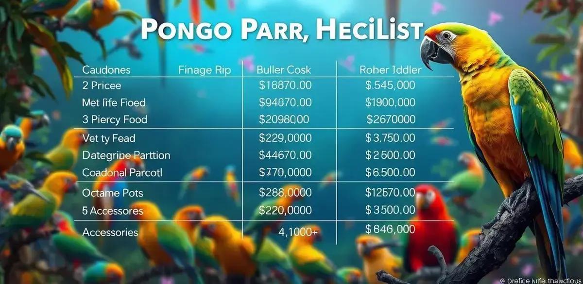 Cuidados financeiros ao adquirir um papagaio do congo