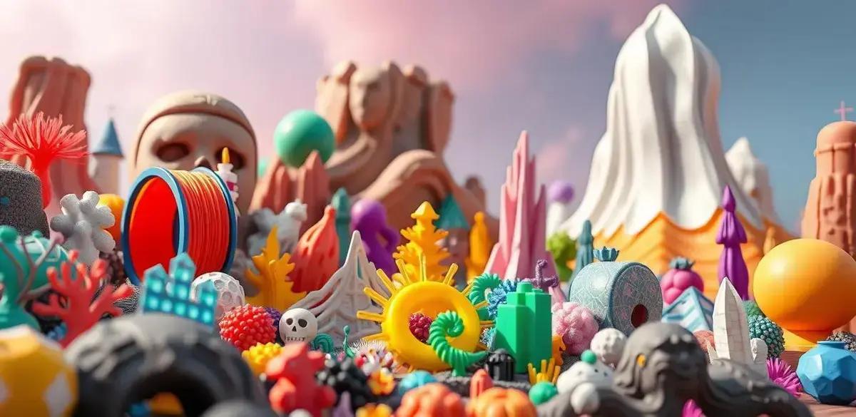 Materiais Utilizados na Impressora 3D Colorido