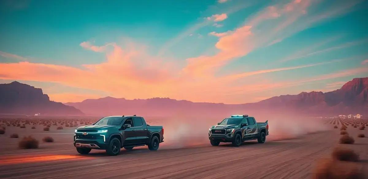 Chevy Silverado EV vs Rivian R1T: Duel no Mint 400