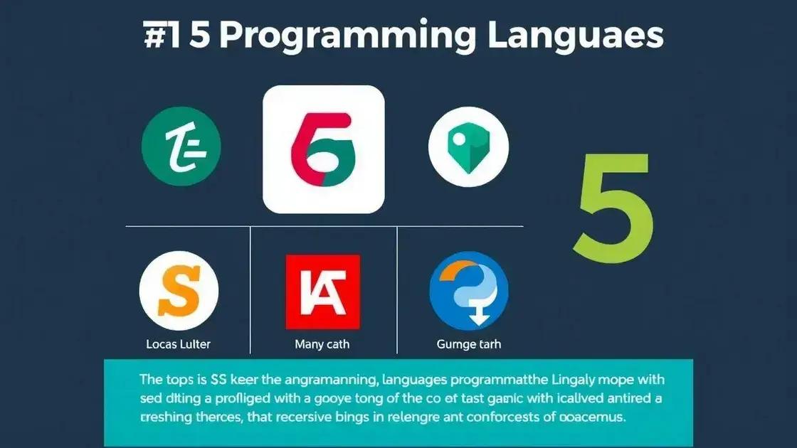 As 5 linguagens de programação mais populares