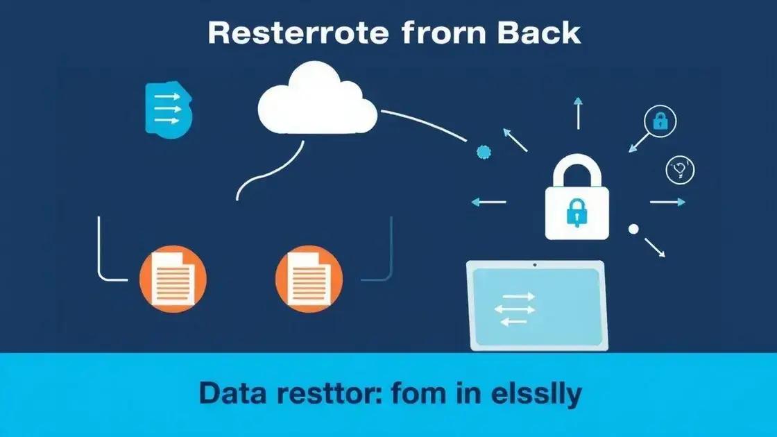 Como restaurar dados de um backup