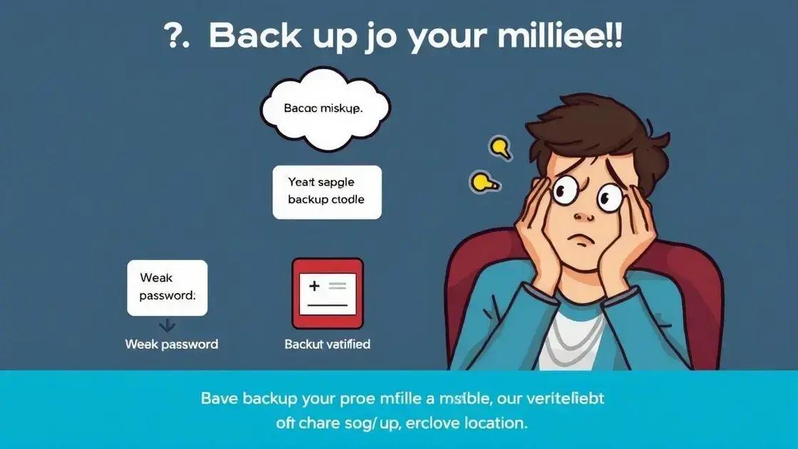 Erros comuns ao fazer backup de celular