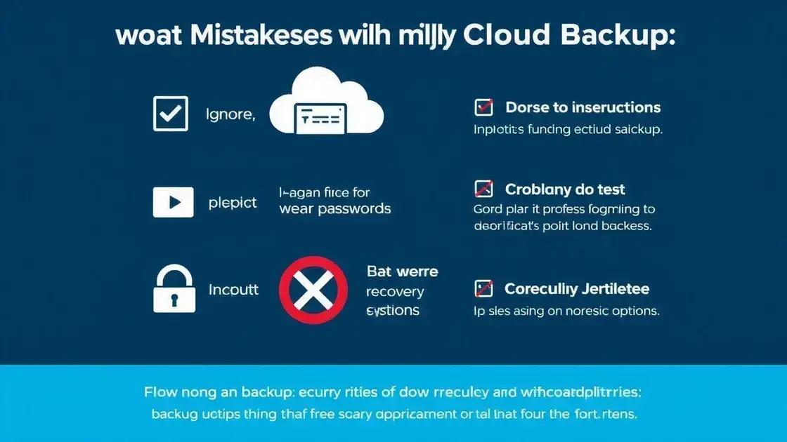 erros comuns ao usar backup na nuvem