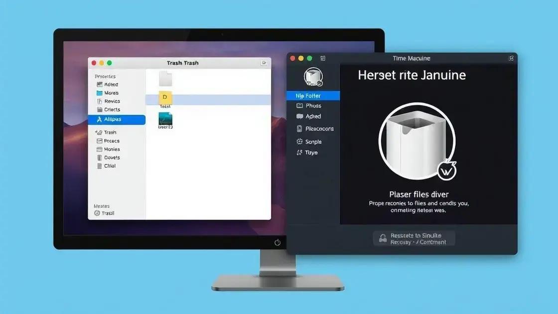 Como restaurar arquivos apagados no Mac