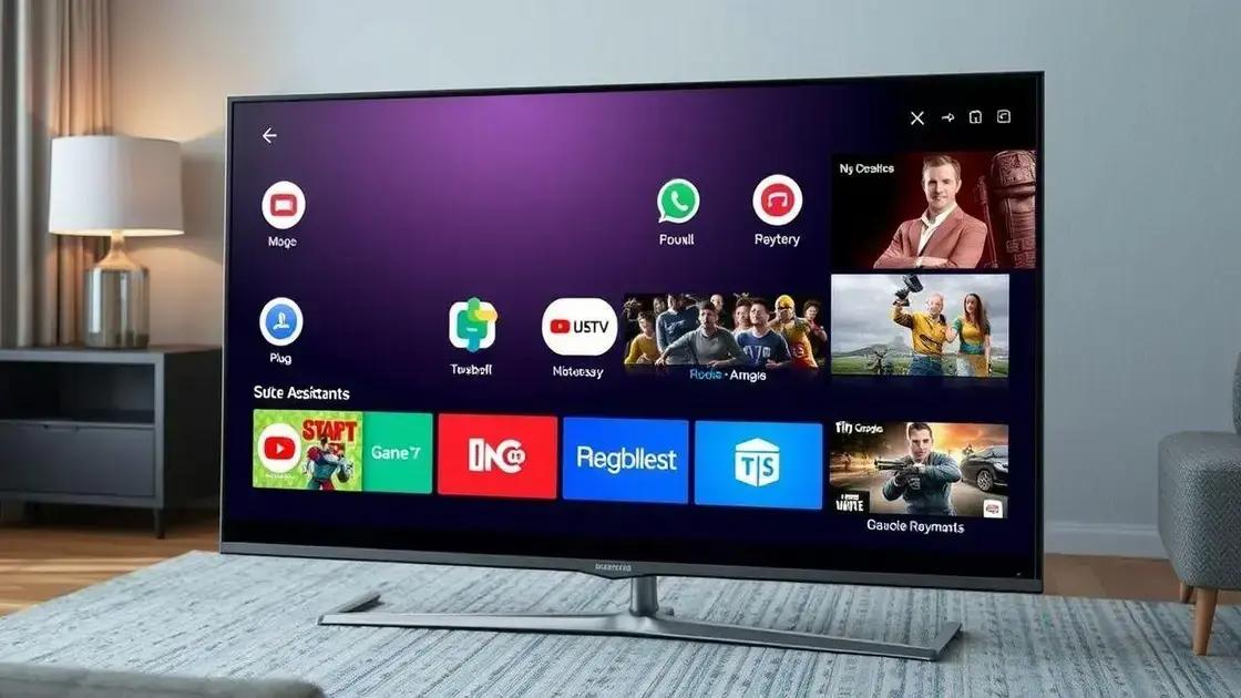 Recursos e aplicativos essenciais nas smart TVs