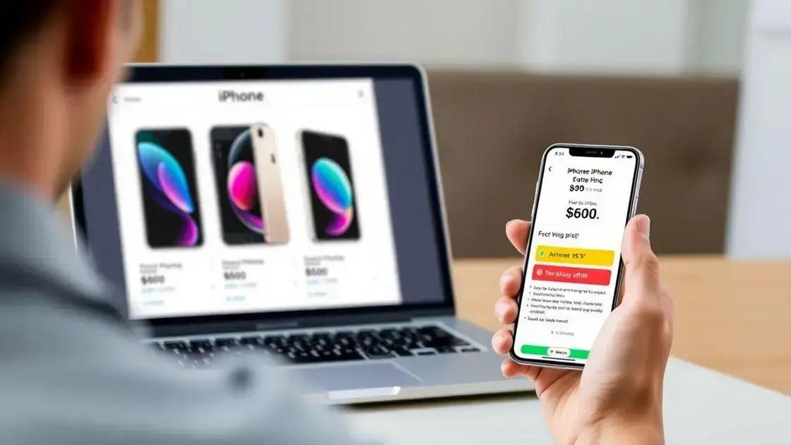 Como comparar preços de iphones