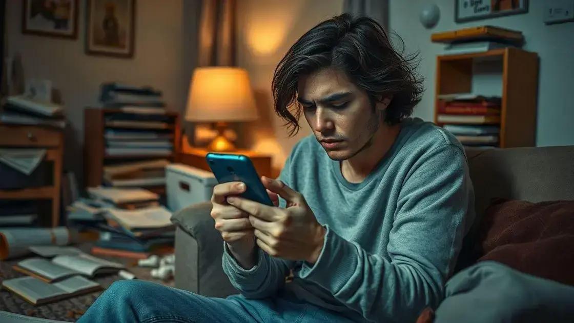 Sinais de alerta do vício em redes sociais